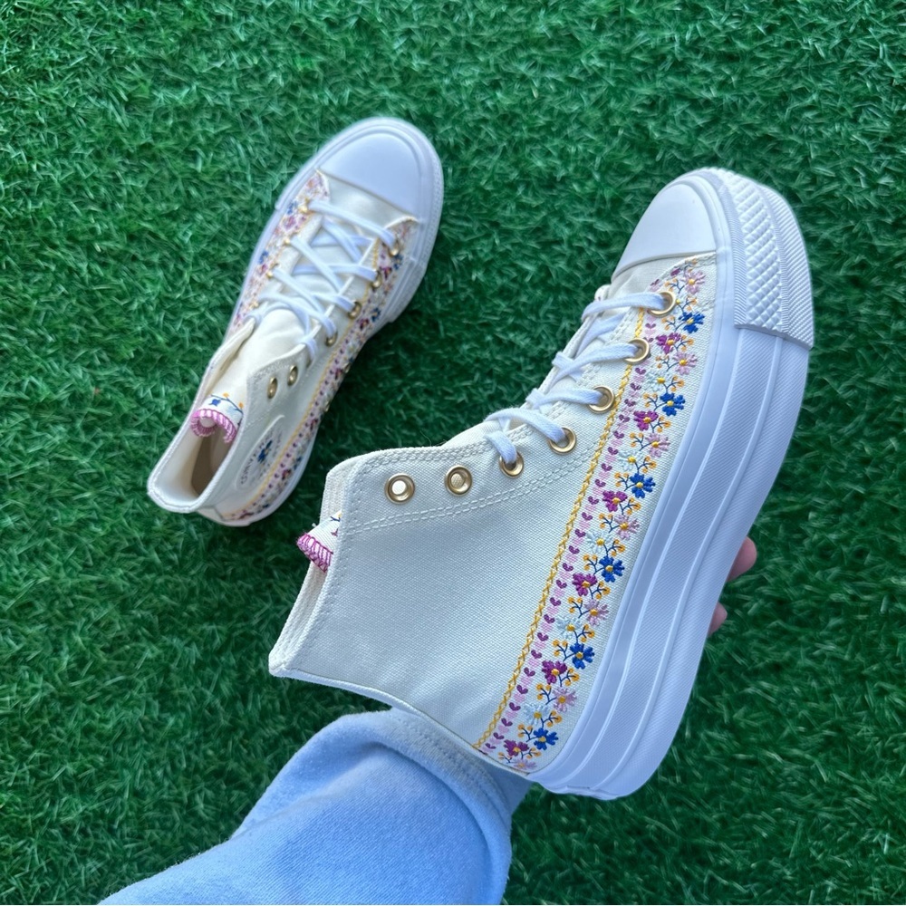 🎁Converse Chuck Taylor All Star Lift Hi Floral - Picture 5 of 11